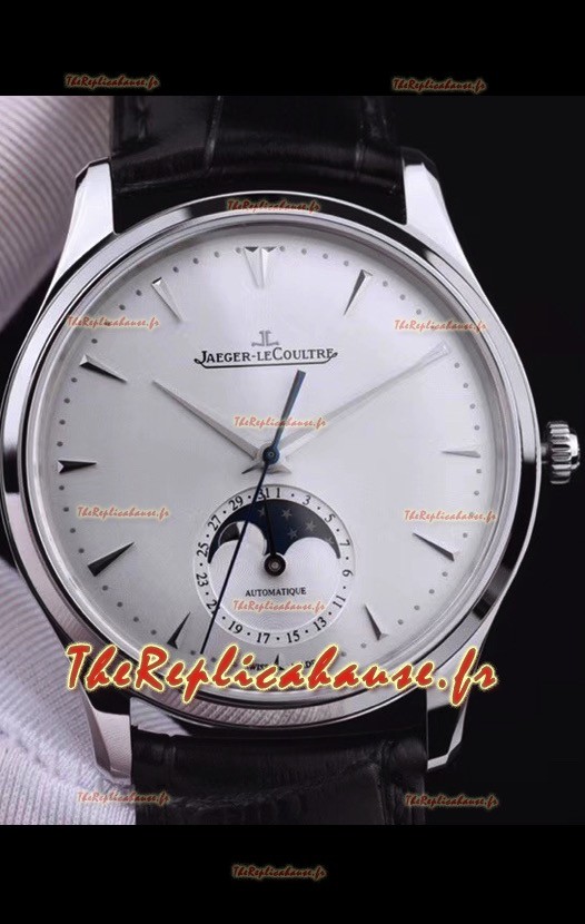 Jaeger LeCoultre Maître Ultra Mince Lune montre réplique en acier inoxydable à miroir 1:1 