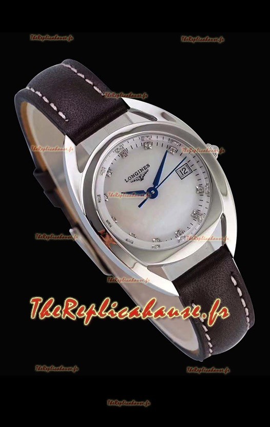 Longines Primaluna montre suisse réplique à Quartz pour les dames en cadran en perle