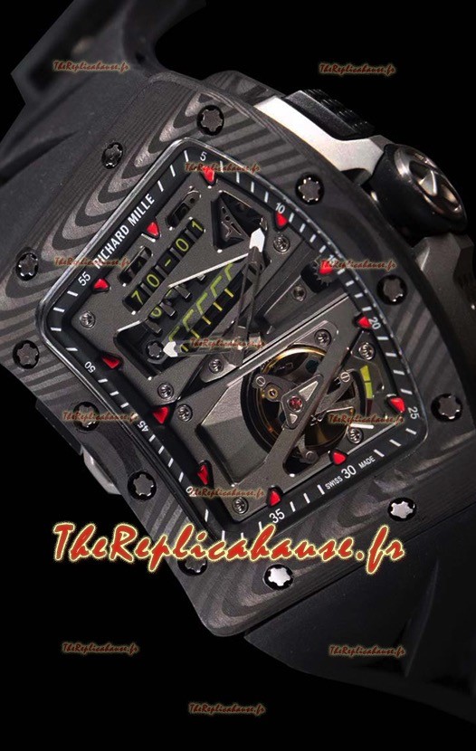 Richard Mille RM70-01 montre réplique suisse avec boîtier en carbone