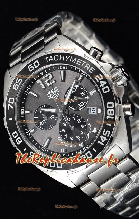 Tag Heuer Formule 1 montre suisse réplique chronographe à Quartz en cadran anthracite 