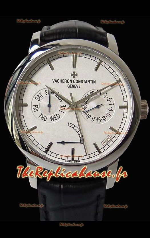 Vacheron Constantin Traditionnelle Jour Date montre réplique suisse en acier 