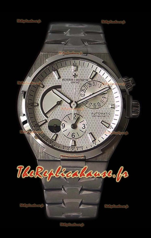 Vacheron Constantin Overseas Dual Time montre suisse réplique en acier en cadran blanc 