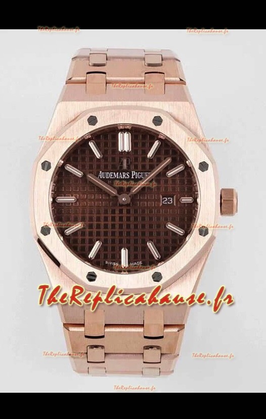 Audemars Piguet Royal Oak 33MM Cadran or rose marron Montre réplique 1:1 