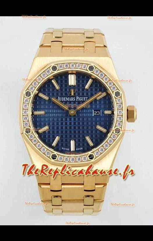 Audemars Piguet Royal Oak 33MM Cadran or jaune et bleu Montre réplique 1:1