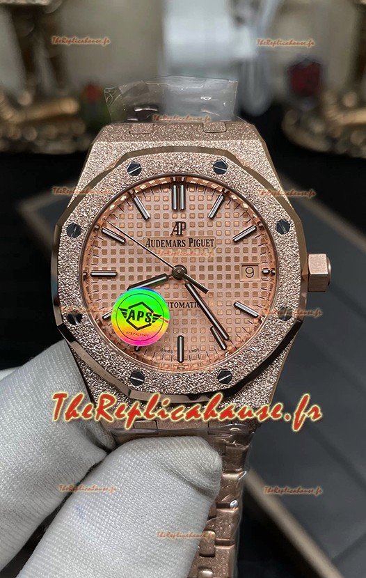 Audemars Piguet Royal Oak 37MM Montre à boîtier givré en mouvement 3120 - Réplique Miroir 1:1