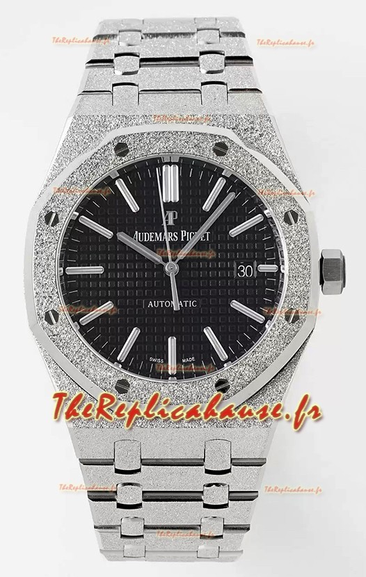 Audemars Piguet Royal Oak 15410BC 41MM Cadran noir 904L Acier Mouvement CALIBRE 3120 Réplique Miroir 1:1