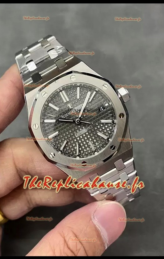 Audemars Piguet Montre Royal Oak 37MM en acier 904L avec cadran gris et mouvement 3120 - Réplique miroir 1:1