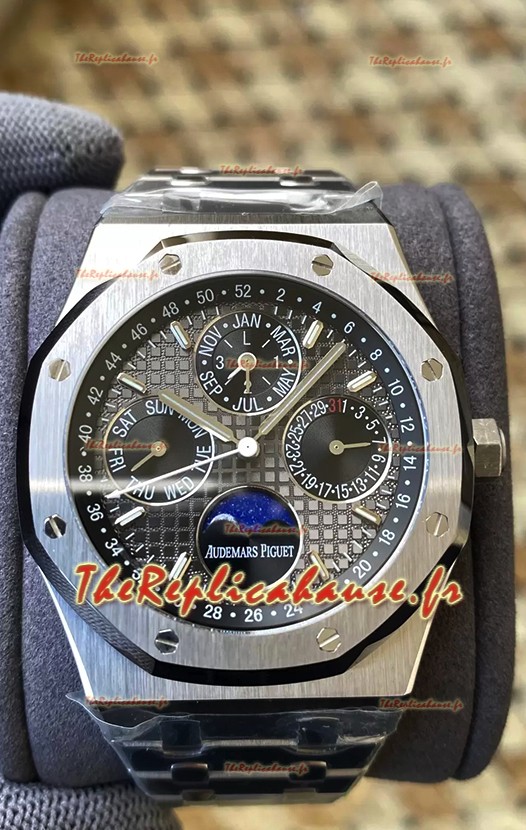 Audemars Piguet Royal Oak Quantième Perpétuel Réplique Suisse 904L Acier Cadran Gris 