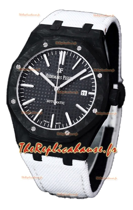 Audemars Piguet Royal Oak Ref.15400 Montre Boîtier Carbone Forgé Cadran Noir Réplique 1:1 