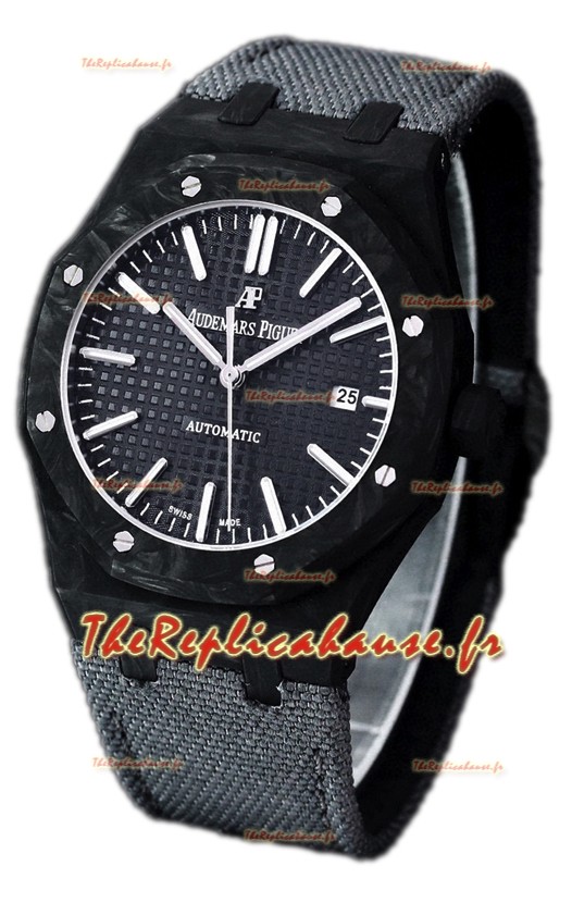 Audemars Piguet Montre Royal Oak Ref.15400 Boîtier en carbone forgé Cadran noir Réplique 1:1