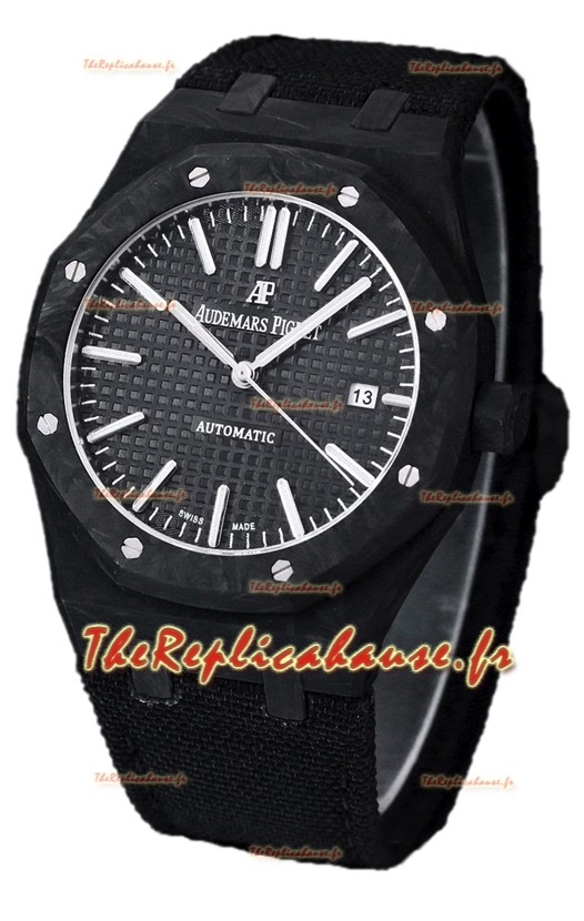 Audemars Piguet Royal Oak Ref.15400 Montre boîtier carbone forgé Cadran noir Montre réplique 1:1