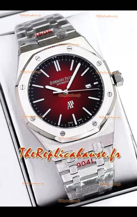 Audemars Piguet Montre Royal Oak Jumbo édition extra fine cadran rouge - 39MM boîtier acier 904L