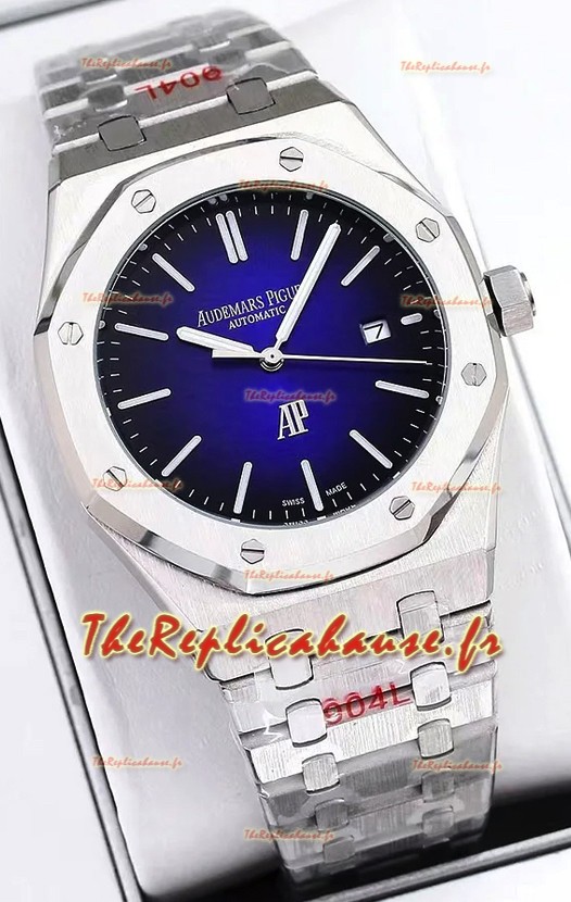 Audemars Piguet Montre Royal Oak Jumbo édition extra fine cadran bleu - 39MM dans un boîtier en acier 904L
