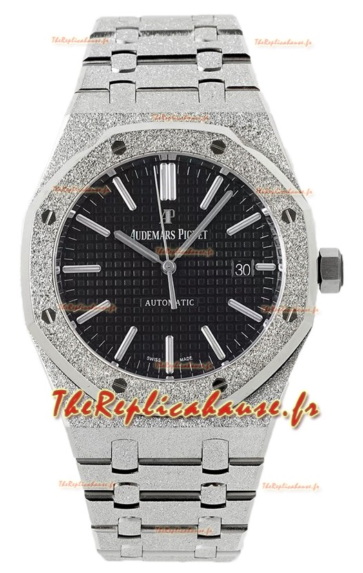 Audemars Piguet Royal Oak Frosted 37MM Cadran noir à remontage automatique Montre réplique 1:1