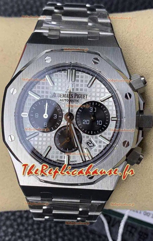 Audemars Piguet Royal Oak Chronograph Cadran blanc Bracelet acier Réplique Montre Suisse