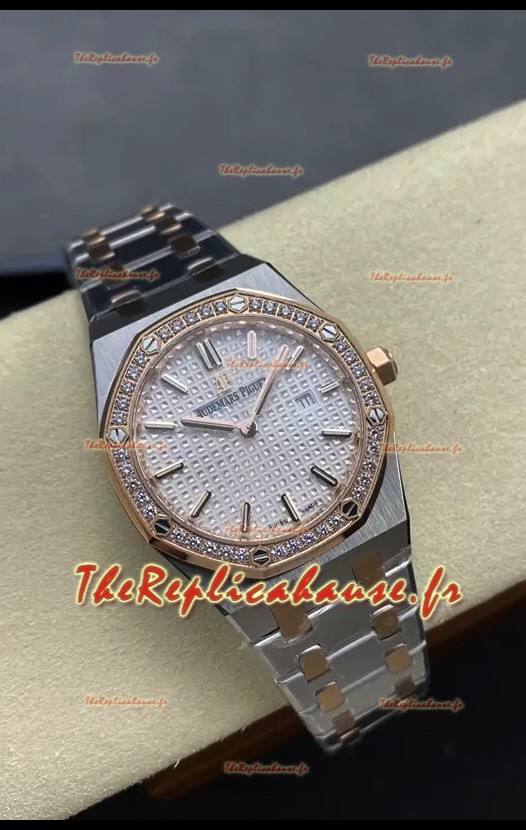 Audemars Piguet Royal Oak 33MM Deux tons cadran blanc Montre réplique 1:1