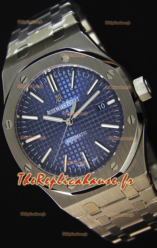 Audemars Piguet Royal Oak 41MM cadran bleu Bracelet en acier - 1:1 Miroir Édition Ultime