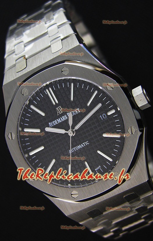 Audemars Piguet Royal Oak 41MM cadran noir Bracelet en acier - 1:1 Miroir Édition Ultime