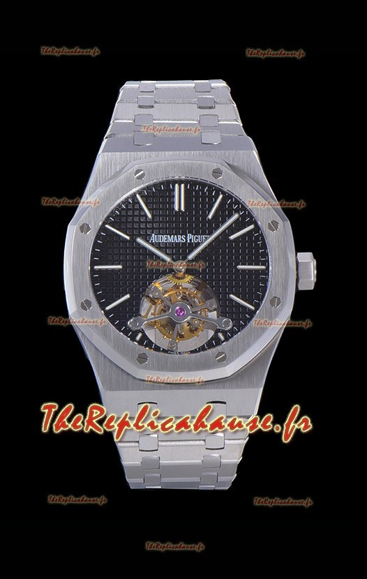 Montre Audemars Piguet Royal Oak Tourbillon 41mm Cadran noir dans un boîtier en acier 904L