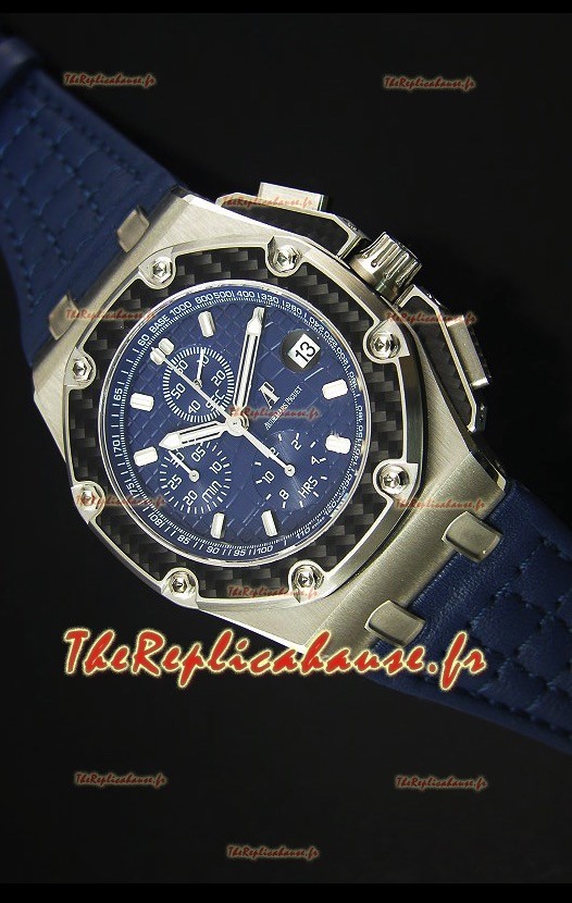 Montre Suisse Royal Oak Offshore Juan Pablo Montoya Audemars Piguet Mouvement 3120 Cadran Bleu - 1:1 Miroir