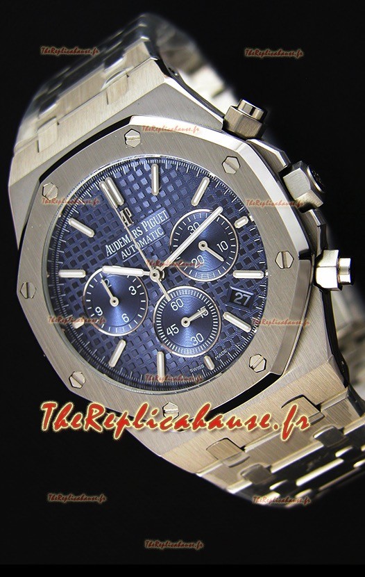 Montre Audemars Piguet Royal Oak Suisse réplique à Chronographe en quartz avec un cadran bleu -41 mm