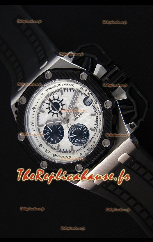 Montre Audemars Piguet Royal Oak Survivor Chronographe Suisse Réplique à Chronographe à Quartz en Cadran Blanc