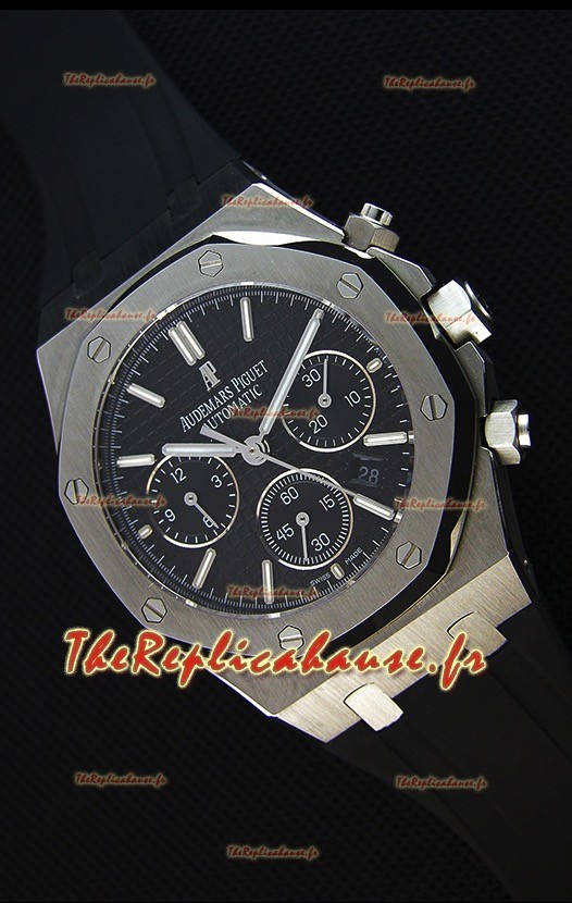 Montre Audemars Piguet Royal Oak à Chronographe Cadran Noir Réplique à l’identique 1:1 