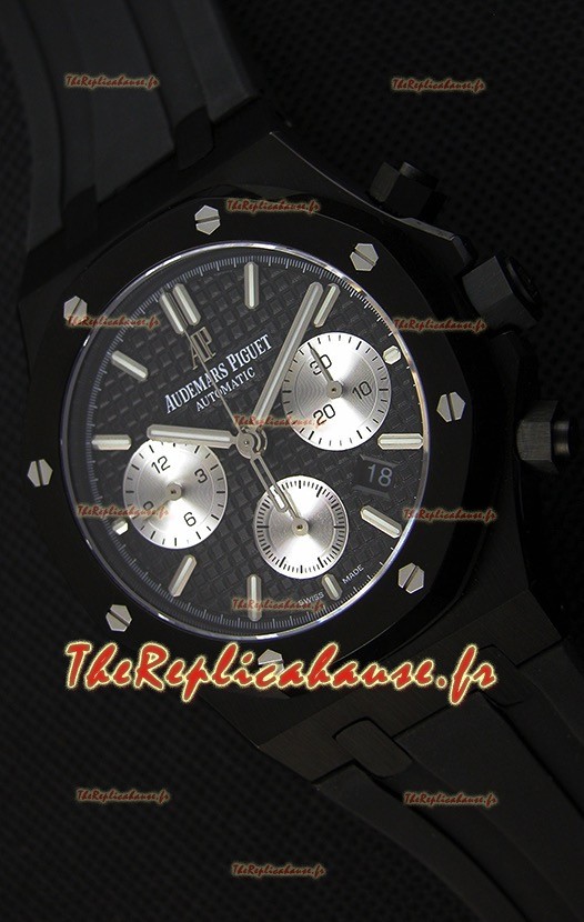 Montre Audemars Piguet Royal Oak Suisse à Chronographe avec Cadran Noir Réplique