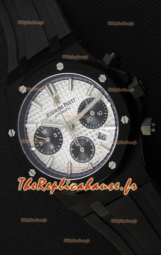 Montre Audemars Piguet Royal Oak Suisse à Chronographe Cadran argenté et Sous-Cadran noir Réplique