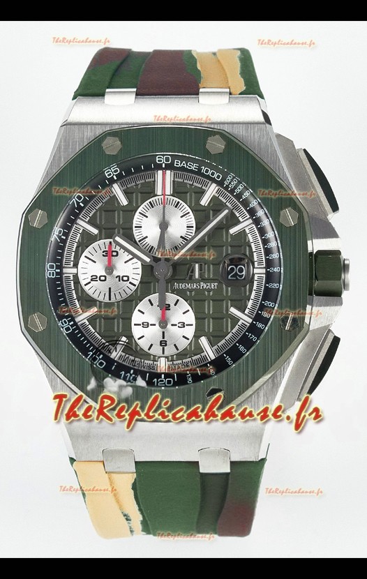 Audemars Piguet Royal Oak Offshore Chronographe Cadran Vert 1:1 Super Clone Réplique Montres - Acier 904L