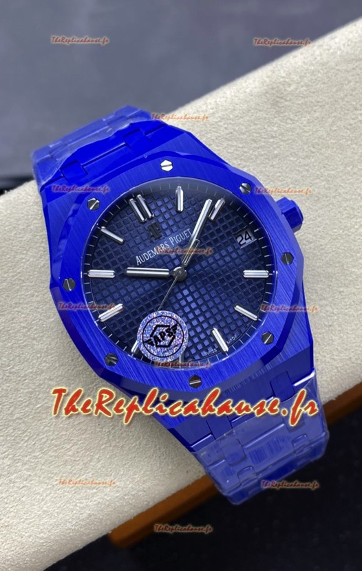 Audemars Piguet Royal Oak 15500 Boîtier Céramique Bleu Super Clone Réplique Montre Cadran Bleu