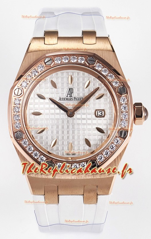Audemars Piguet Royal Oak 33MM or rose Quartz cadran or rose blanc Réplique Montre Suisse