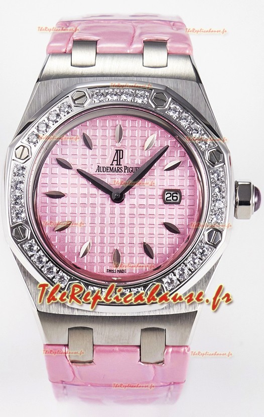 Audemars Piguet Royal Oak 33MM acier 904L cadran rose montre réplique suisse 
