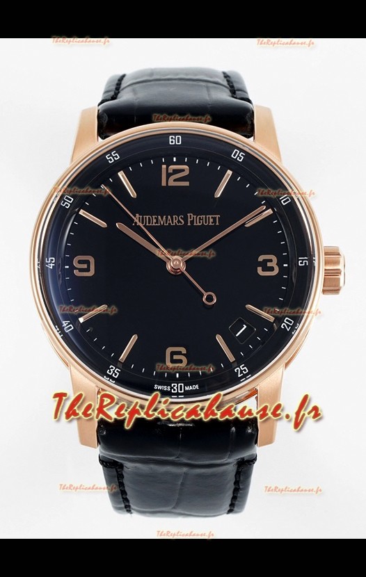 Montre réplique Audemars Piguet CODE 11.59 15210R Réplique Montres Suisse en Or Rose Cadran Noir 41MM