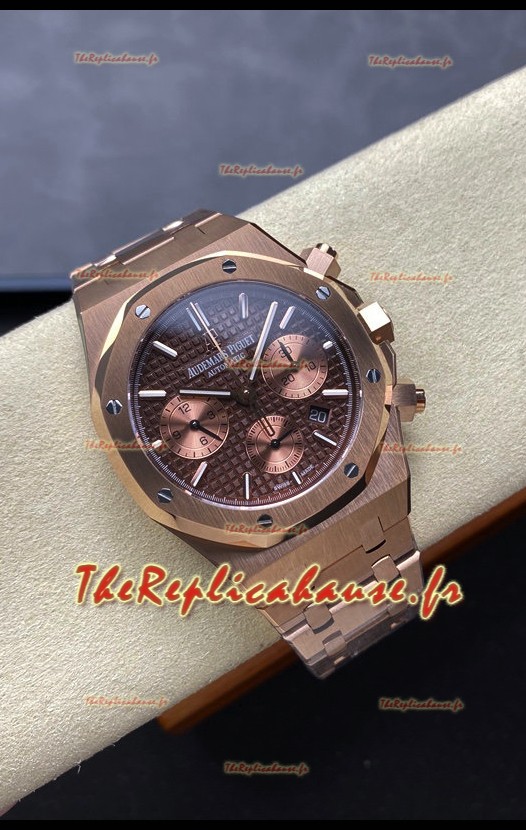 Audemars Piguet Royal Oak Super Clone - Boîtier Or Rose Cadran Marron en 41MM