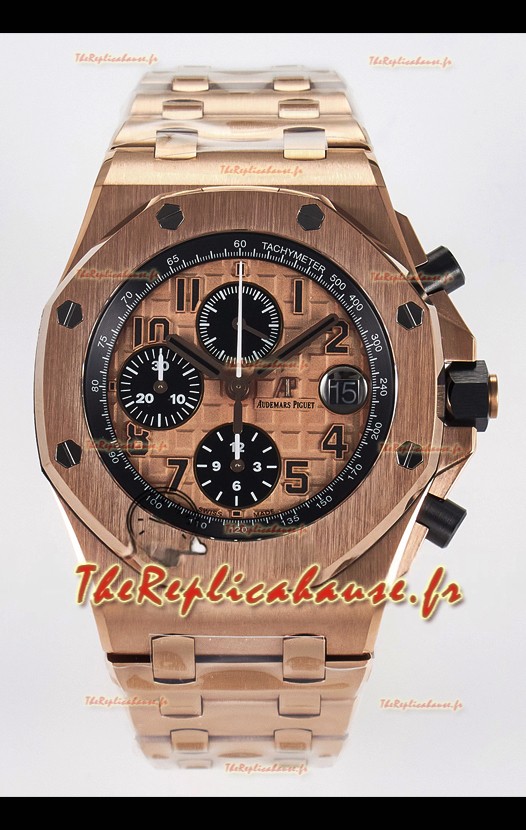 Audemars Piguet Royal Oak Offshore Cadran BRICK or rose 1:1 Super Clone Réplique Montres - Acier 904L
