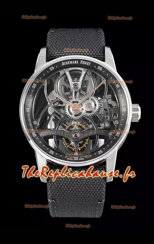 Montre réplique Audemars Piguet CODE 11.59 Superclone avec cadran ajouré en or rose et boîtier en titane