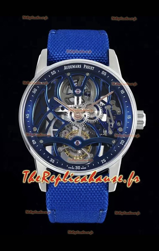 Montre réplique Audemars Piguet - Montre Superclone CODE 11.59 - Cadran ajouré - Boîtier en céramique - Or blanc