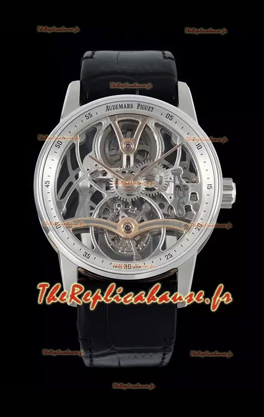 Montre réplique Audemars Piguet Montre Superclone CODE 11.59 cadran ajouré or rose boîtier titane