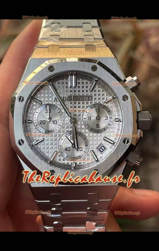 Audemars Piguet Royal Oak Chronograph Réplique 1:1 - Acier 904L avec cadran blanc 41MM