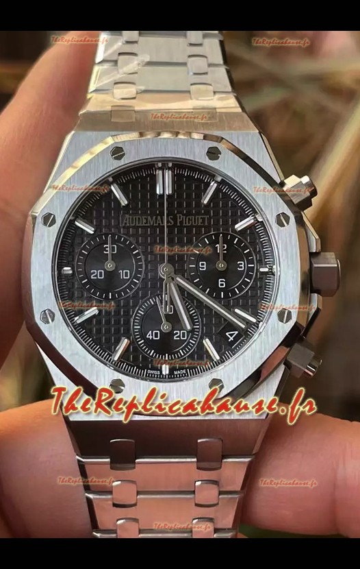 Audemars Piguet Royal Oak Chronograph Réplique 1:1 - Acier 904L cadran noir 41MM