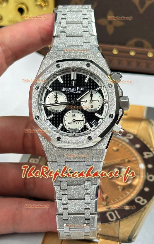 Montre Audemars Piguet Royal Oak Chronograph 26239OR cadran noir givré Super Clone 