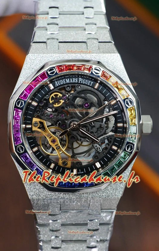 Montre Audemars Piguet Royal Oak Roue à double balancier ajourée FROSTED Edition 1:1 Réplique Superclone 