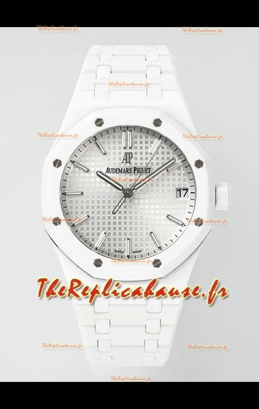 Montre Audemars Piguet Royal Oak 15500 en céramique blanche avec cadran blanc 