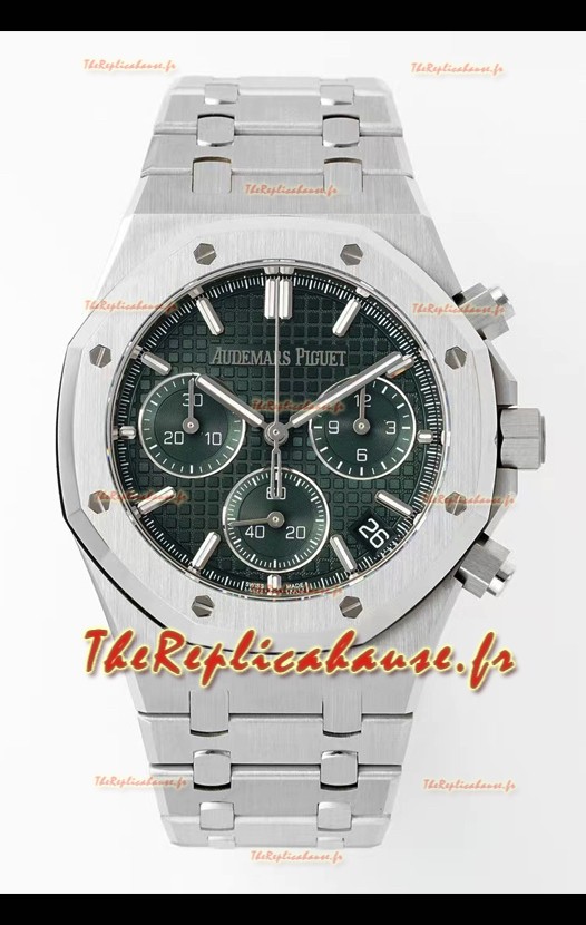 Audemars Piguet Super Clone Royal Oak Chronographe 26240 - Acier 904L Cadran vert 41 mm
