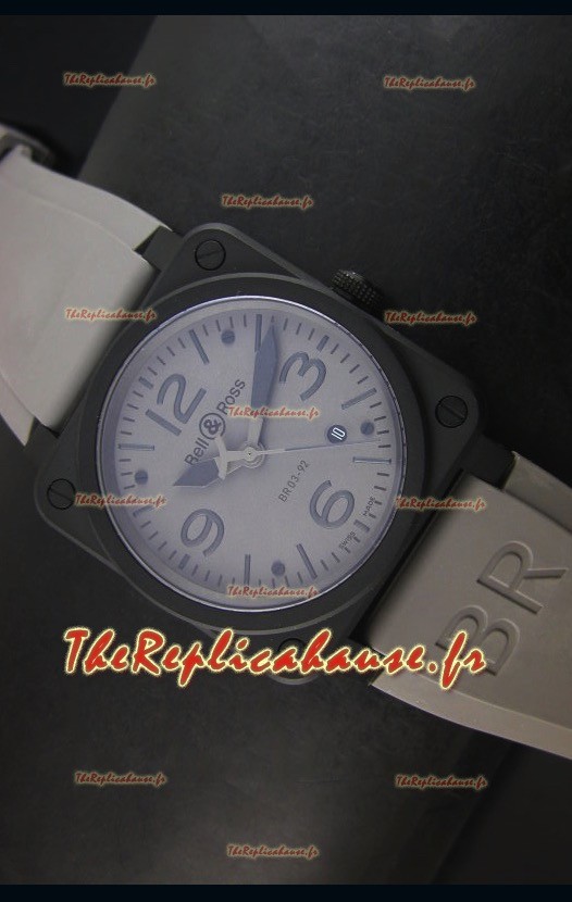 Montre Replica Suisse Bell & Ross BR03-92 avec Cadran Gris