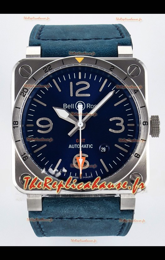 Bell & Ross BR03-93 GMT Edition Cadran Bleu Réplique Montre 1:1 