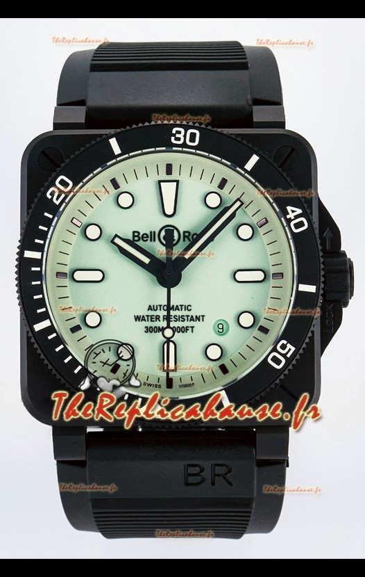 Bell & Ross BR03-92 Divers Edition PVD Cadran vert Réplique 1:1 