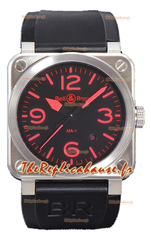 Bell and Ross BR03-92 MA-01 édition indicateurs rouges Réplique montre suisse 