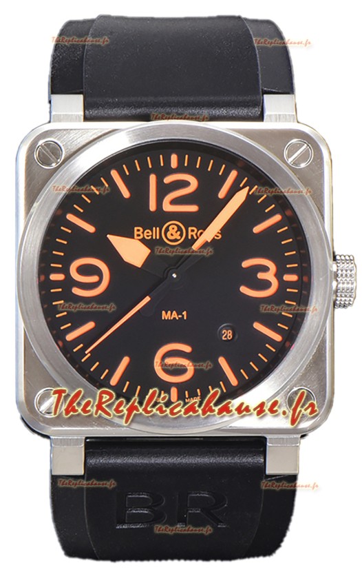 Bell and Ross BR03-92 MA-01 édition indicateurs orange Réplique montre suisse